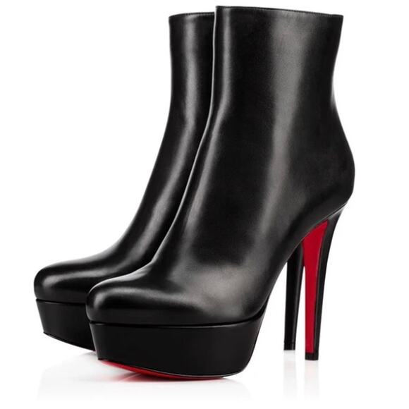 Christian Louboutin Shoes - Christian Louboutin Bianca Booty in Black Leather 120